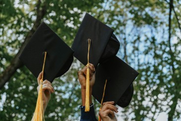 decorative, tossed mortarboards