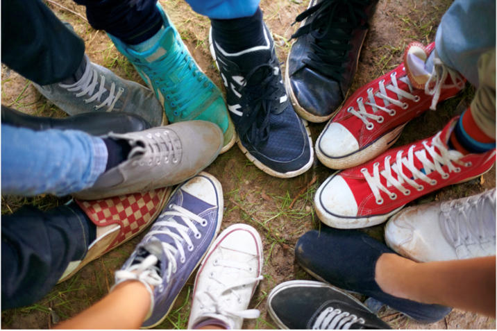 decorative, colorful sneakers