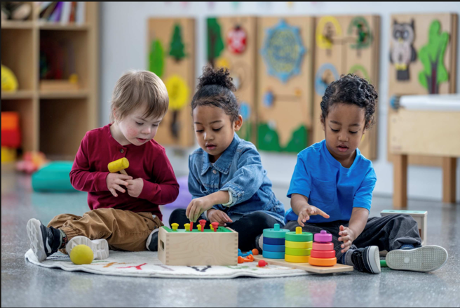 decorative, young students in class